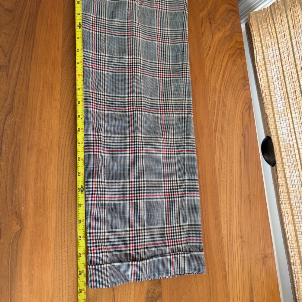 Pendleton Wool Trousers Womens 10 Grey Plaid Pleated High Waist Vintage USA Made - Picture 7 of 9